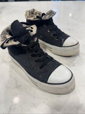 IIJin Wedge Heel Hidden Platform Sneakers High Tops Shoes - 37